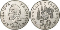 New Caledonia 50 Francs Paris, Nickel, Lecompte:126, KM:13 -