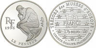 France 10 Francs-1.5 Euro le penseur de Rodin, Paris, Silver -