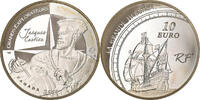 France 10 Euro Jacques Cartier, Paris, Silver, KM:1795 -
