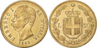 Italy 20 Lire Umberto I, Rome, Gold, KM:21 -