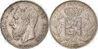 Belgium 5 Francs, 5 Frank Leopold II, Silver, KM:24 -