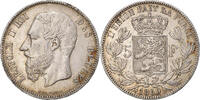 Belgium 5 Francs, 5 Frank Leopold II, Silver, KM:24 -