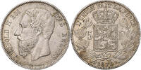 Belgium 5 Francs, 5 Frank Leopold II, Silver, KM:24 -