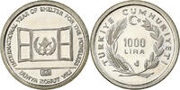 Turkey 1000 Lira Istanbul, Proof, Copper-nickel, KM:980 -