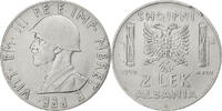 Albania 2 Lek Vittorio Emanuele III, Rome, Stainless Steel -