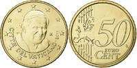 Vatican 50 Euro Cent Benedict XVI, Rome, Brass, KM:387 -