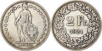 Switzerland 2 Francs Bern, Silver, KM:21 -