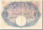 France 50 Francs 50 F 1889-1927 ''Bleu et Rose'', KM #64h, 1926-09-02,.. -