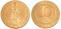 France 10 Francs Coin, Nickel-Bronze, KM:E136, Gadoury:820 -