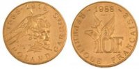 France 10 Francs Coin, Aluminum-Bronze, KM:E139, Gadoury:821 -