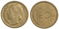 France 20 Francs Coin, Bronze-Aluminium, Gadoury:861 -