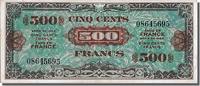 France 500 Francs Banknote, 1944 Flag/France, 1944-06-01 -