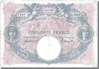 France 50 Francs Banknote, 50 F 1889-1927 ''Bleu et Rose'', 1921-01-26 -
