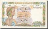 France 500 Francs Banknote, 500 F 1940-1944 ''La Paix'', 1944-04-06 -