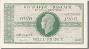 France 1000 Francs Banknote, 1943-1945 Marianne -