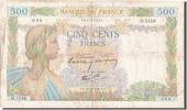 France 500 Francs Banknote, 500 F 1940-1944 ''La Paix'', 1940-10-17 -