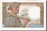 France 10 Francs Banknote, 10 F 1941-1949 ''Mineur'', 1944-06-22 -