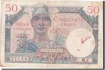 France 50 Francs Banknote, 1947 French Treasury, 1947-01-01 -