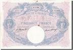 France 50 Francs Banknote, 50 F 1889-1927 ''Bleu et Rose'' -
