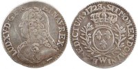 France 24 Sols, 1/5 ECU Coin, Louis XV, 1/5 Écu aux branches d'olivier -