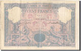 France 100 Francs Banknote, 100 F 1888-1909 ''Bleu et Rose'' -
