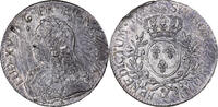 France Ecu aux branches d'olivier Louis XV, Aix, Silver -
