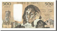 France 500 Francs Banknote, 500 F 1968-1993 ''Pascal'', 1977-02-03 -