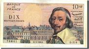 France 10 Nouveaux Francs Banknote, 10 NF 1959-1963 ''Richelieu'' -