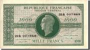 France 1000 Francs Banknote, 1943-1945 Marianne, Undated (1945) -