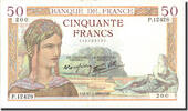 France 50 Francs Banknote, 50 F 1934-1940 ''Cérès'', 1940-02-22 -