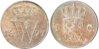 Netherlands 1/2 Cent Coin, William III, Copper, KM:90 -