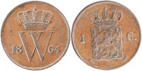 Netherlands Cent Coin, William III, Copper, KM:100 -