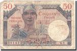 France 50 Francs Banknote, 1947 French Treasury, Undated (1947), 1947 -