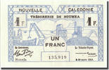 New Caledonia 1 Franc Banknote, 1943-03-29, KM:55a -