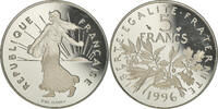 France 5 Francs Coin, Semeuse, Paris, Proof / BE, Nickel Clad -