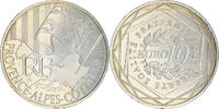 France 10 Euro Provence-Alpes-Cote d'Azur, Paris, Silver -