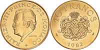 Monaco 10 Francs Coin, Rainier III, Copper-Nickel-Aluminum -