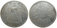 France 5 Francs Coin, Hercule, Paris, Silver, Gadoury:745a -
