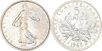 France 5 Francs Coin, Semeuse, Silver, KM:926, Gadoury:770 -
