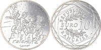 France 10 Euro Fraternité Hiver Sempé, Silver, Gadoury:EU719 -