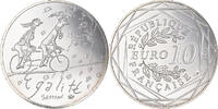 France 10 Euro Egalité, Sempé, Silver, Gadoury:EU718 -