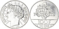 France 100 Francs Coin, Paris, Silver, KM:966a, Gadoury:903 -