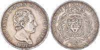 ITALIAN STATES 5 Lire Coin, SARDINIA, Carlo Felice, Genoa -