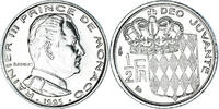 Monaco 1/2 Franc Coin, Rainier III, Nickel, KM:145, Gadoury:MC -