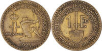 Monaco Franc Coin, Louis II, Poissy, Aluminum-Bronze, KM:111 -