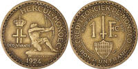 Monaco Franc Coin, Louis II, Poissy, Aluminum-Bronze, KM:111 -