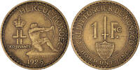 Monaco Franc Coin, Louis II, Poissy, Aluminum-Bronze, KM:111 -
