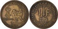 Monaco Franc Coin, Louis II, Poissy, Aluminum-Bronze, KM:111 -