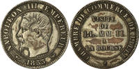 France 5 Centimes Coin, Napoleon III, Lille, Bronze, KM:M23 -