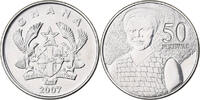 Ghana 50 Pesewas Nickel plated steel, KM:41 -
